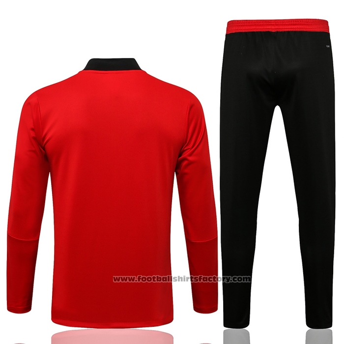 Jacket Tracksuit Manchester United 2021-2022 Red and Black